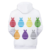 Unisex Easter Eggs Hoodies Long Sleeve Tops Outerwear Hooded Sweatshirt Pullover Hoodies - INSWEAR